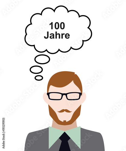 Person denkt an 100 Jahre