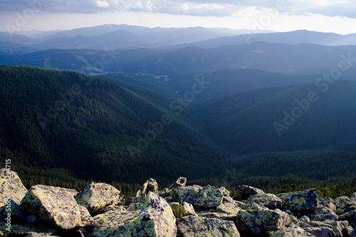 Nice view of the mountains. Travels. Tourism. Ukraine. Carpathians. photo
