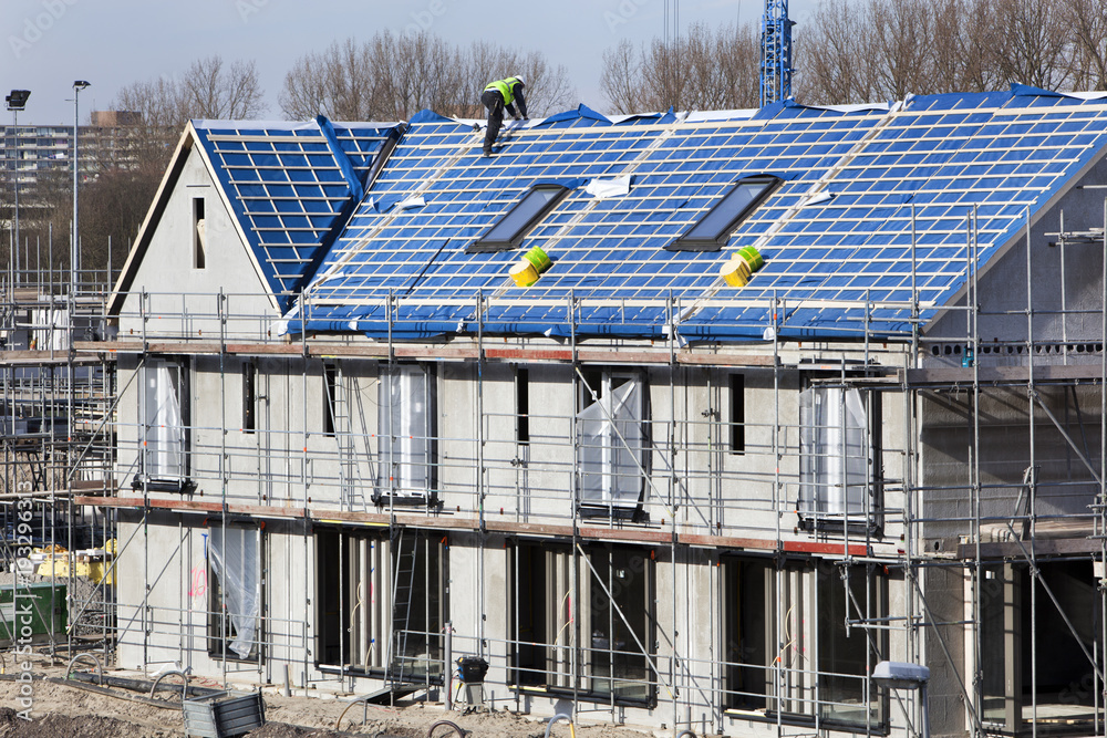 Obraz premium Residential construction site in the Netherlands
