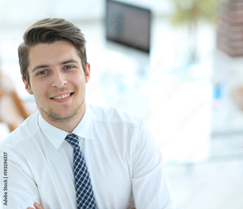 Fototapeta premium successful employee at a Desk