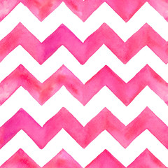 Papier peint photo Chevron patrons Zigzag aquarelle géométrique abstrait coloré  © T.Shestak