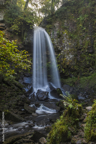 Melin Cwrt Waterfall  Neath Valley  Wales  UK