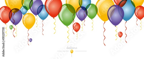 background for greating card with colored baloons