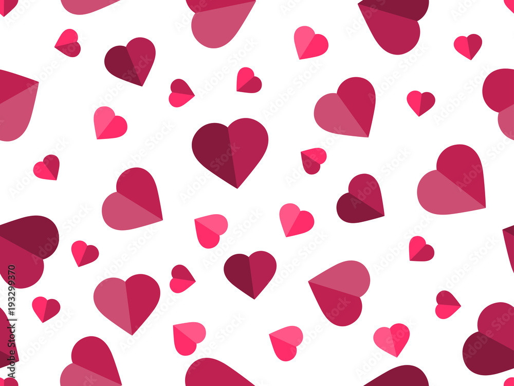 Valentine's day. 14 February. Seamless pattern with hearts. Festive background for greeting card, banner and poster. Vector illustration Valentine's day. 14 February. Seamless pattern with hearts. Festive background for greeting card, banner and poster. Vector illustration