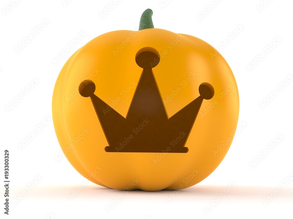 Obraz premium Pumpkin with crown symbol