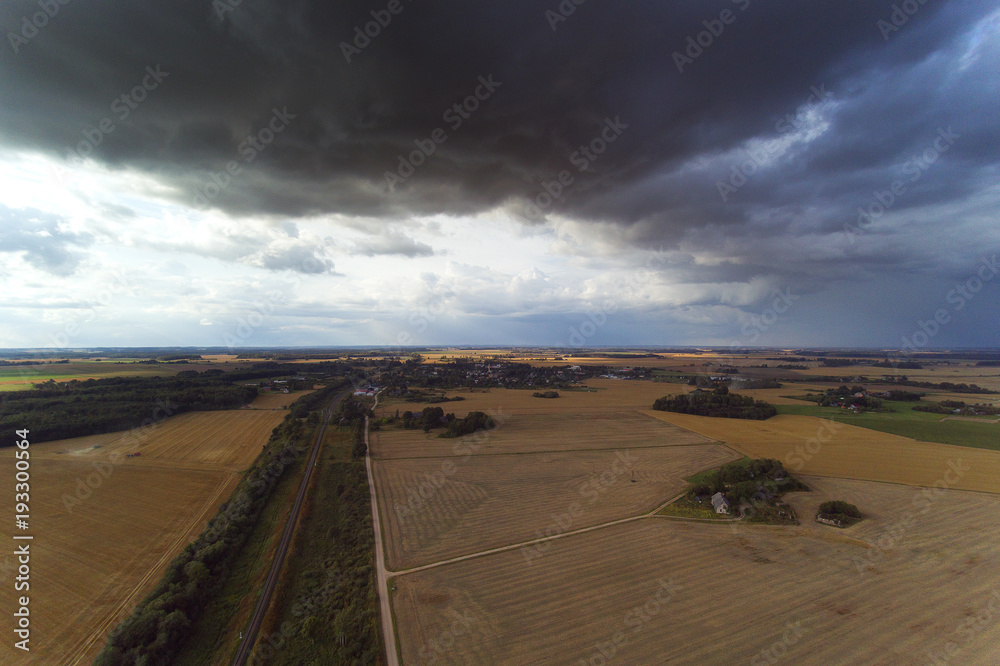 Dark clouds over land , Tukums area, Latvia. Dark clouds over land , Tukums area, Latvia.