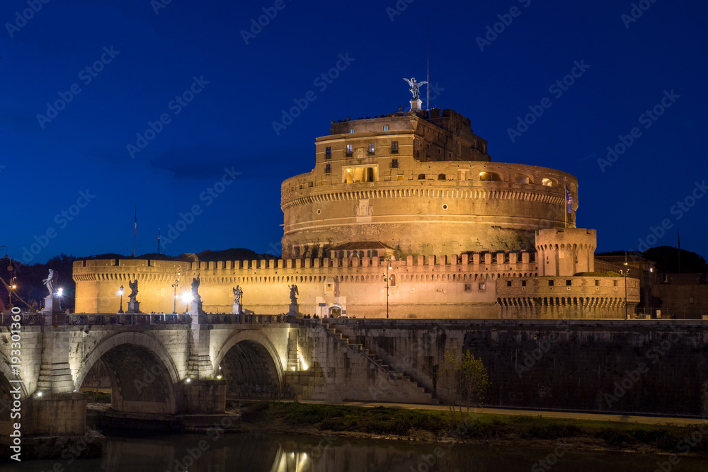 Night in Rome at Sant' Angelo Castle