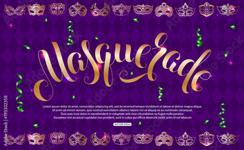 Purple masquerade background. Vector illustration