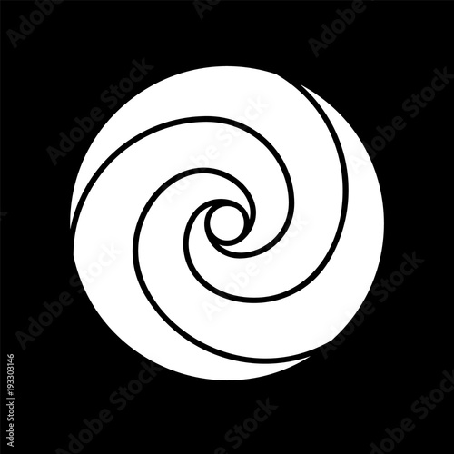 Minimalistic style design. Golden ratio. Geometric shapes. Circles in golden proportion. Futuristic design. Logo. Vector icon. Abstract vector background