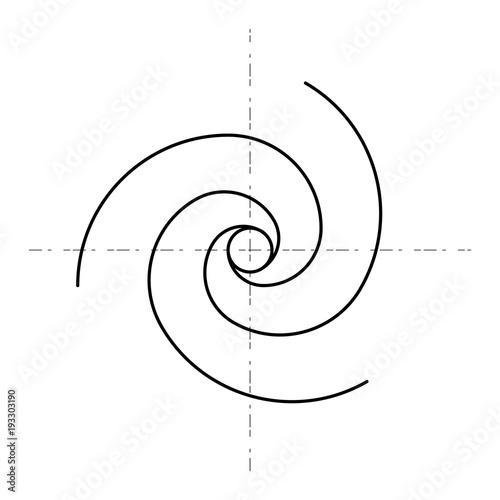 Minimalistic style design. Golden ratio. Geometric shapes. Circles in golden proportion. Futuristic design. Logo. Vector icon. Abstract vector background