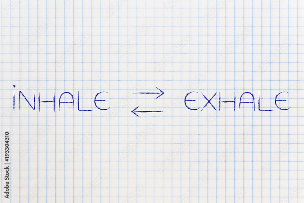 inhale exhale text with double arrows in between inhale exhale text with double arrows in between