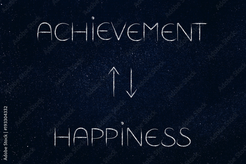 Fototapeta premium achievement leading to happiness and repeat