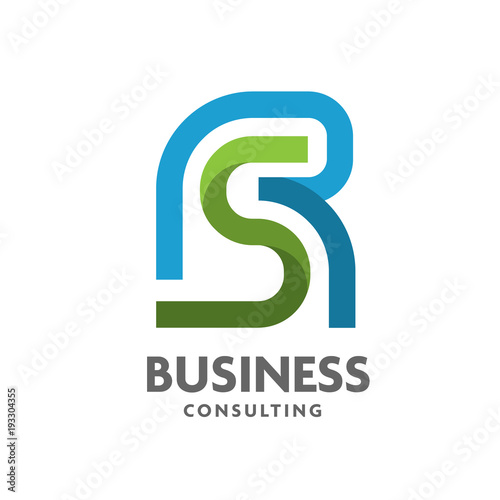 modern letter R and S, RS, SR, letter S, letter R logo
