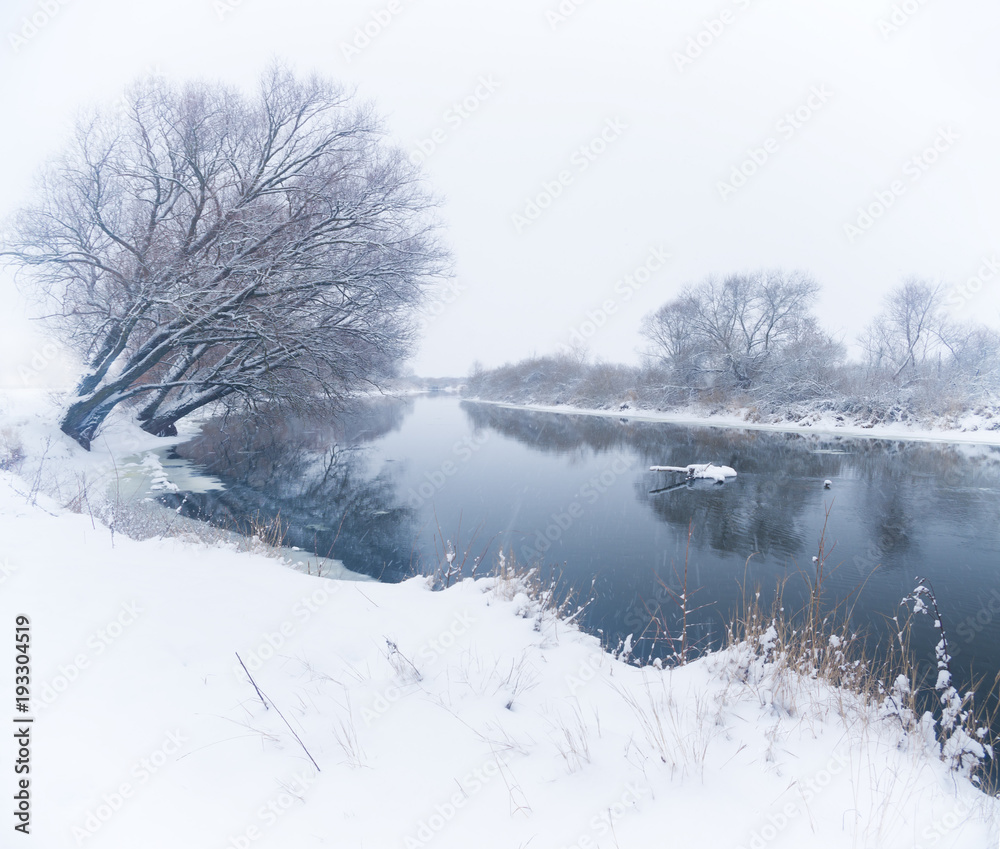The river in winter.