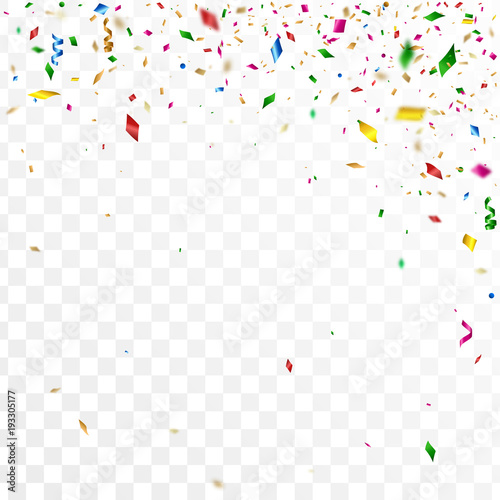 Abstract confetti party background, vector illustration