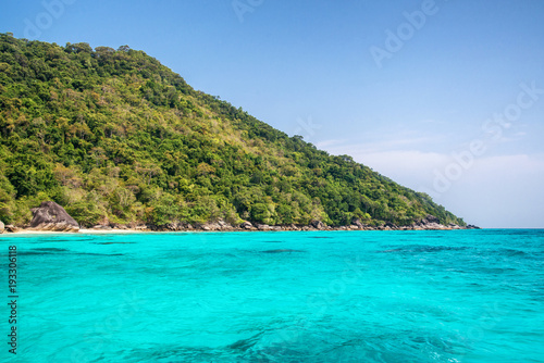 Beautiful sea and blue sky at Similan island  Andaman sea  Thailand
