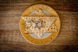 Two pieces of matzah make up a Jewish Star of David (