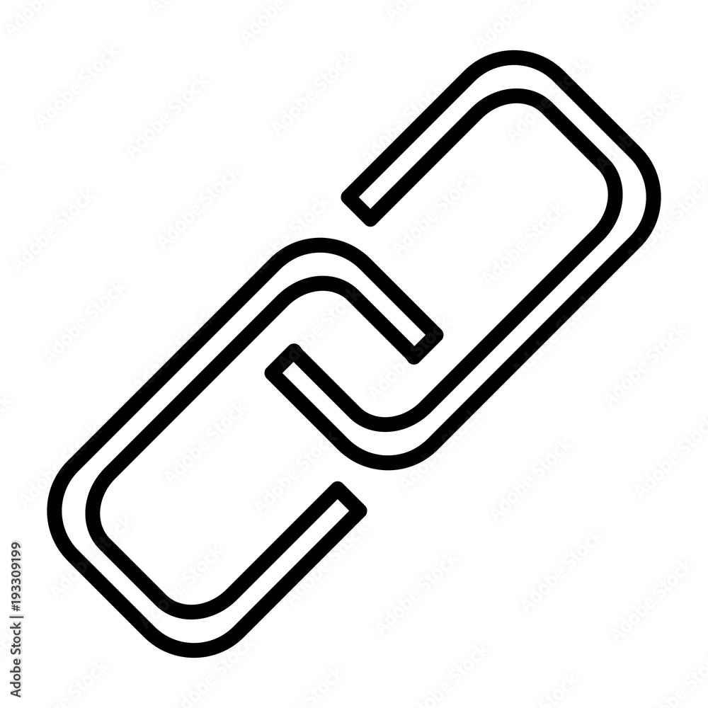 Link Line Icon. Vector Simple Minimal 96x96 Pictogram