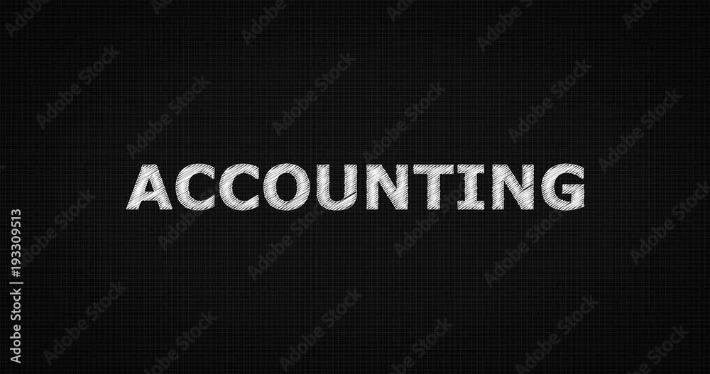 Writing or sketching a word ACCOUNTING Writing or sketching a word ACCOUNTING