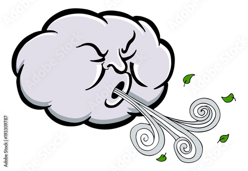 Angry Cloud Blowing Wind