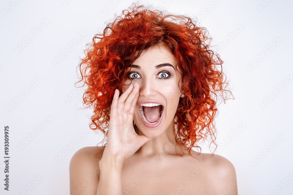 emotional pretty girl