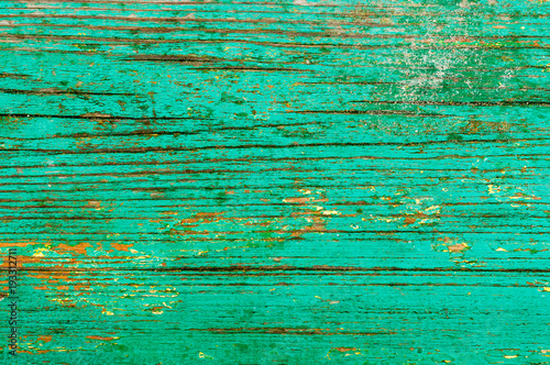 old boards painted green paint