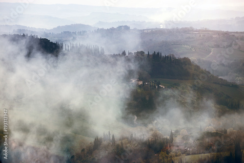 foggy morning at the Toscana