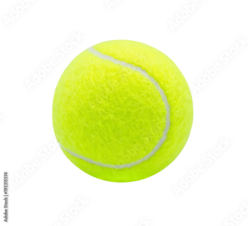 tennis ball isolated on white background with clipping path © CHALERMCHAI