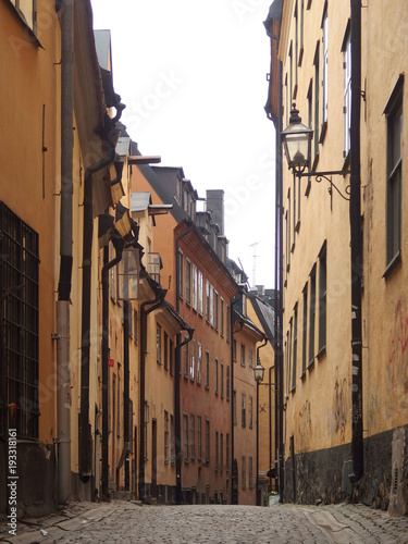 Urocze wąskie uliczki Sztokholmu