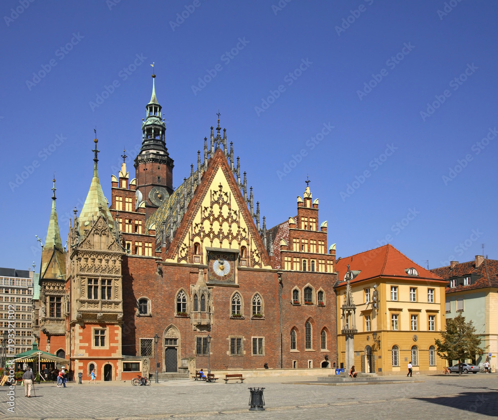 Townhouse at Market square in Wroclaw. Poland