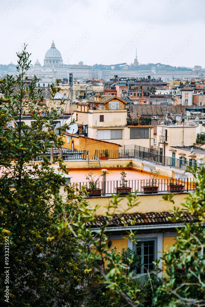 Panorama of Rome from Pincian hill