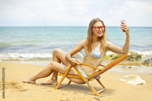 A selfie at the beach