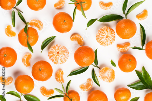 Tangerines above view.