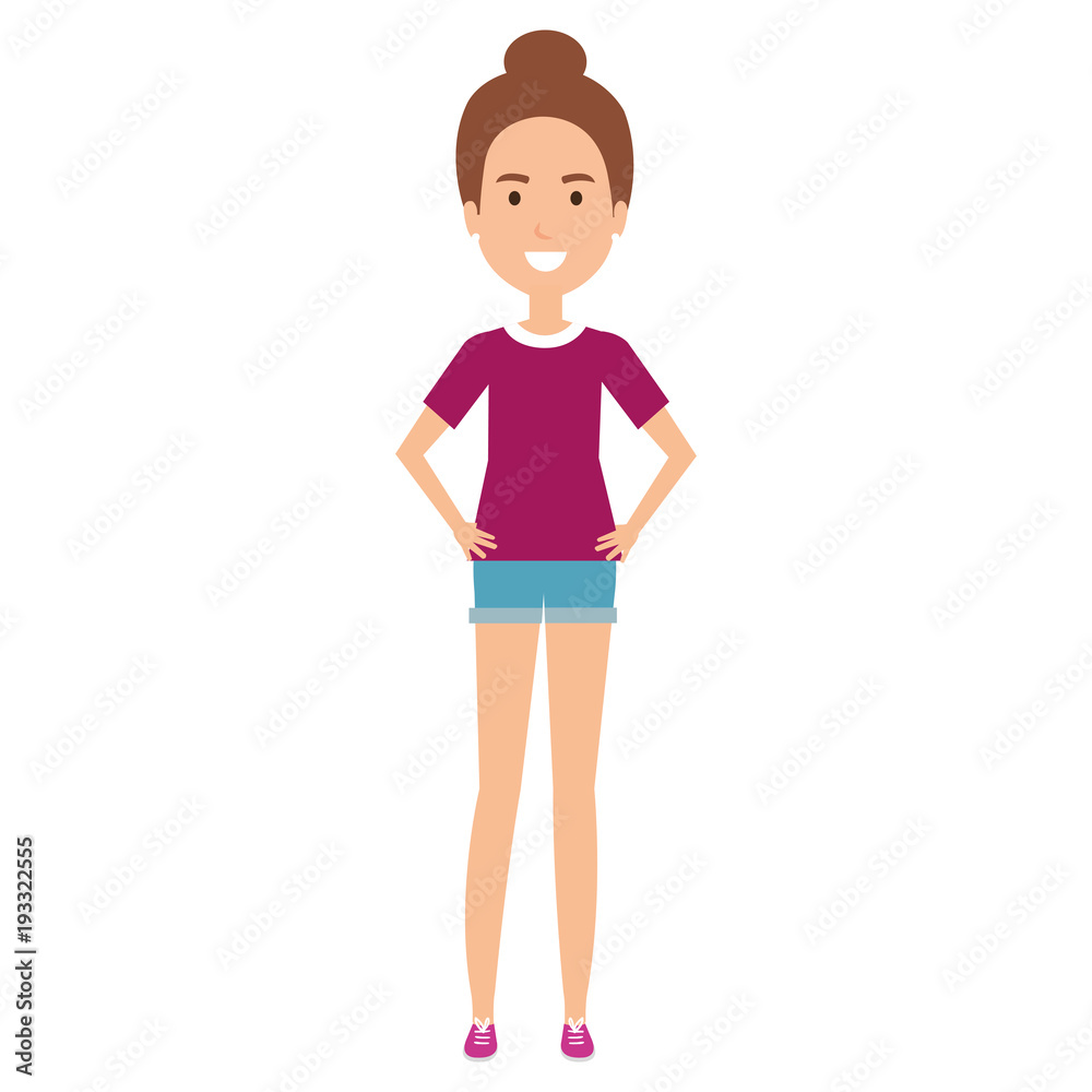 young and casual woman character vector illustration design young and casual woman character vector illustration design