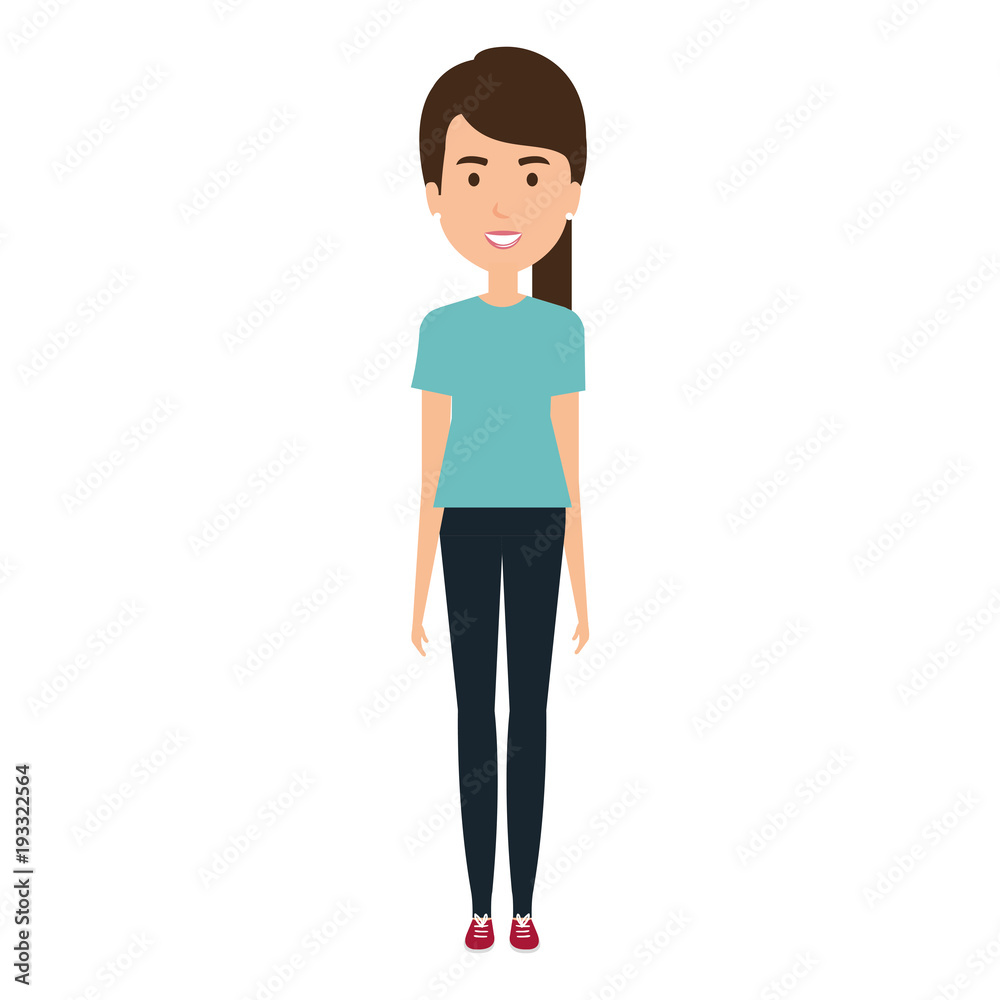 young and casual woman character vector illustration design young and casual woman character vector illustration design