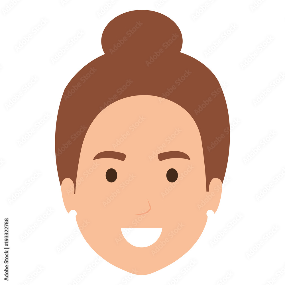 young head woman character vector illustration design young head woman character vector illustration design