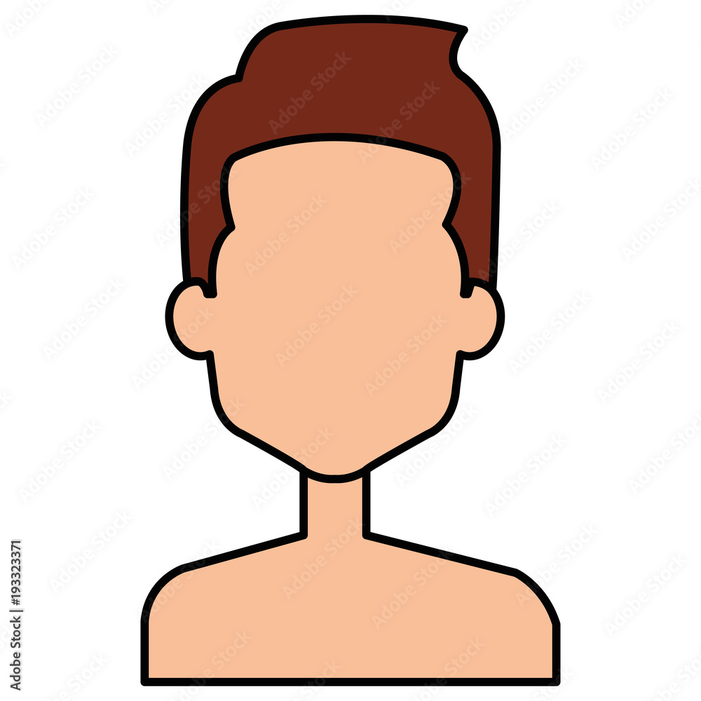 young man shirtless avatar character vector illustration design young man shirtless avatar character vector illustration design