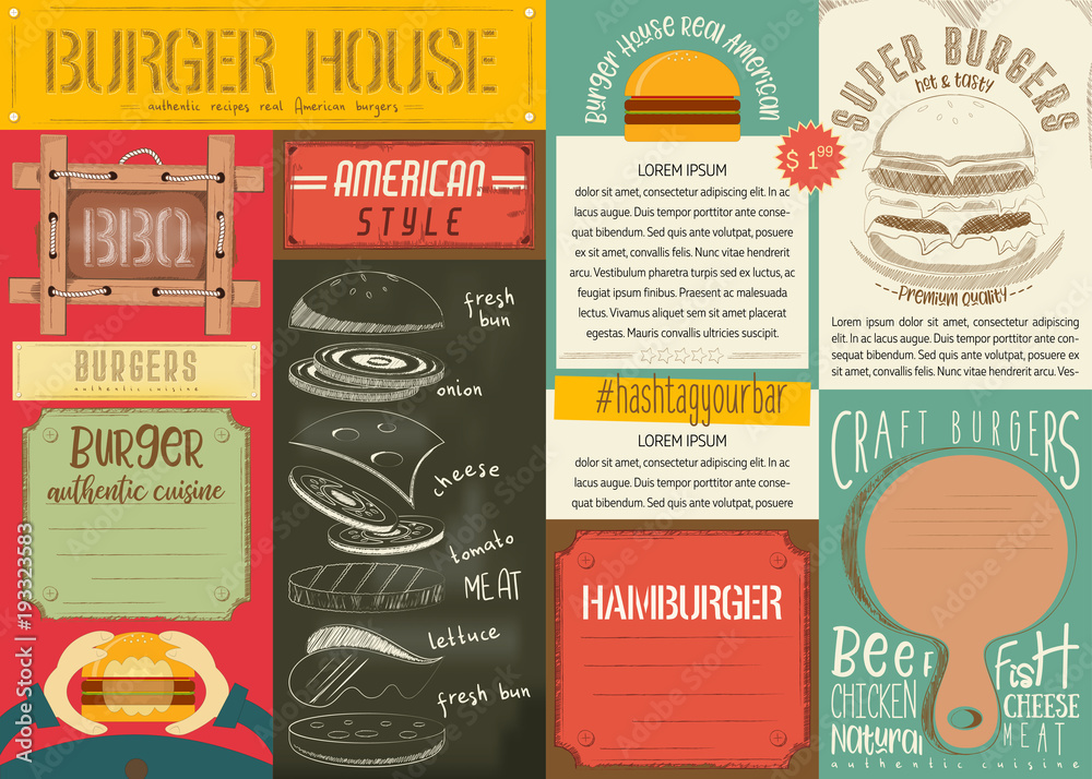 Fototapeta premium Burger Placemat
