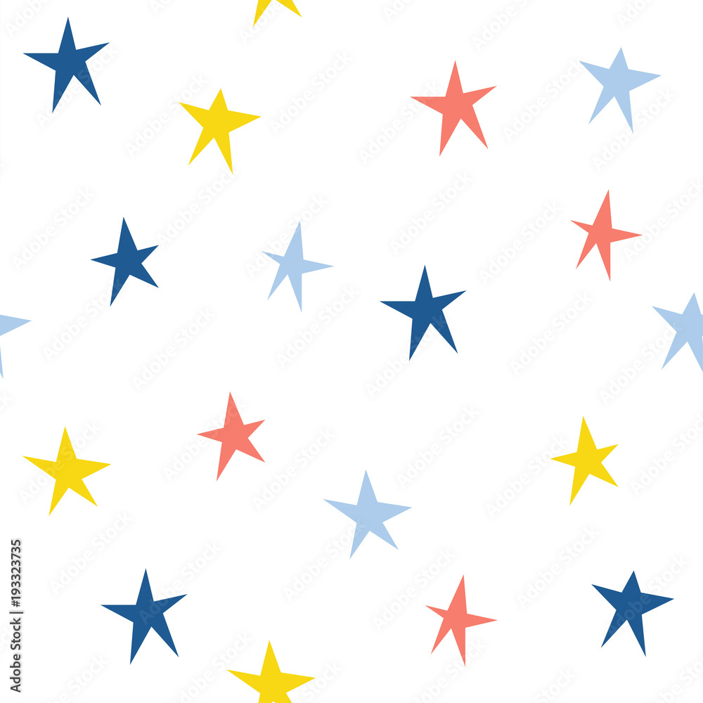 Abstract handmade seamless pattern background. Hand drawn star cover for  design gift card, birthday wallpaper, album, scrapbook, holiday wrapping  paper, bag print, t shirt, baby nappy etc. Stock Vector | Adobe Stock