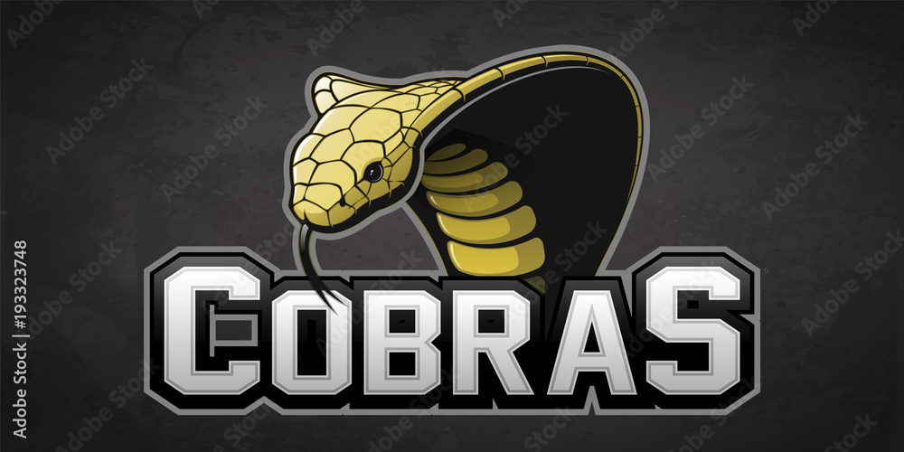 Naklejka premium Modern professional cobra logo for a sport team