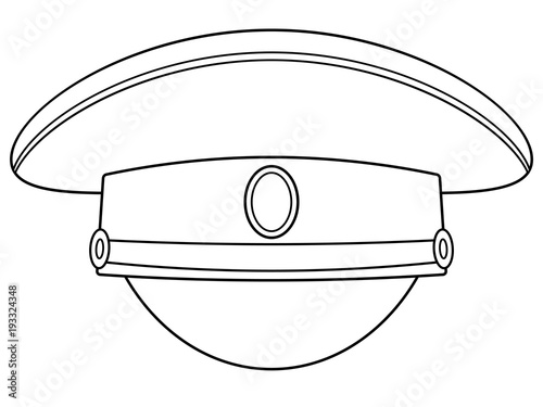 Service cap contour illustration