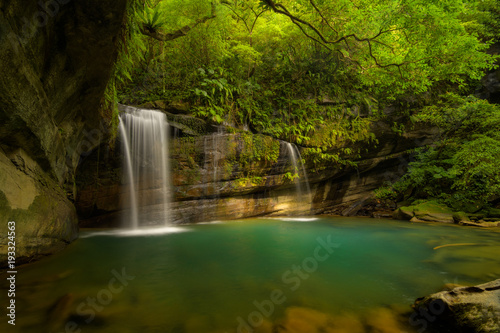 The small but beautiful Wanggu waterfall in North Taiwan.