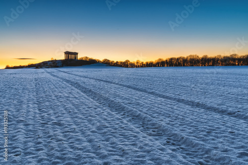 Fototapeta Naklejka Na Ścianę i Meble -  Penshaw Monument Winter Twilight 