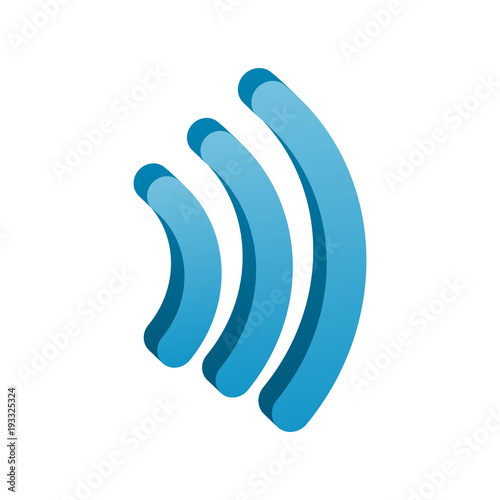 3d contactless signal icon vector illustration. Free royalty images.