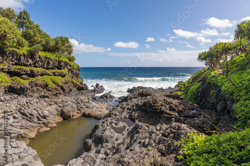 Waves Crashing the Scenic Maui Coast