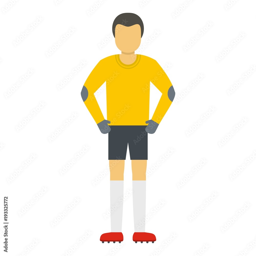 Waiting goalkeeper icon. Flat illustration of waiting goalkeeper vector icon for web Waiting goalkeeper icon. Flat illustration of waiting goalkeeper vector icon for web