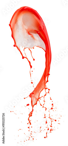 red juice splash  isolated on white background