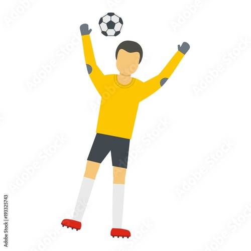 Team goalkeeper icon. Flat illustration of team goalkeeper vector icon for web