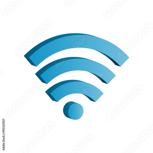 3d wifi icon vector illustration. Free royalty images.