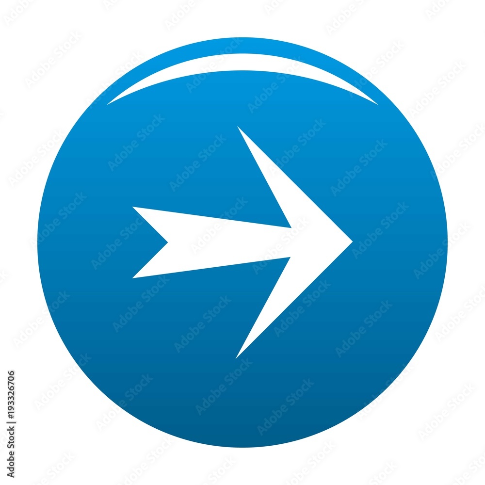 Arrow icon vector blue circle isolated on white background Arrow icon vector blue circle isolated on white background